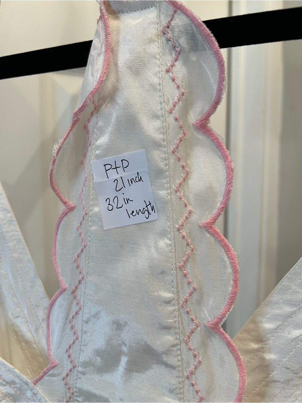 Free People White Floral Embroidered Cami with Pink Roses - Picture 3 of 5